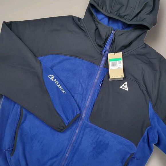 Nike ACG Wolf Tree Plus Mid Layer Hooded Jacket Medium Loose Fit HJ2458-010 - Picture 1 of 13